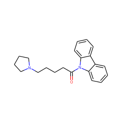 O=C(CCCCN1CCCC1)n1c2ccccc2c2ccccc21 ZINC000653701707