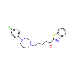 O=C(CCCCN1CCCN(c2ccc(Cl)cc2)CC1)c1nc2ccccc2s1 ZINC000082151618