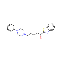 O=C(CCCCN1CCN(c2ccccc2)CC1)c1nc2ccccc2s1 ZINC000084706553