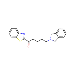 O=C(CCCCN1Cc2ccccc2C1)c1nc2ccccc2s1 ZINC000084669756