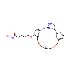 O=C(CCCCOc1ccc2cc1COC/C=C/COCc1cccc(c1)-c1ccnc(n1)N2)NO ZINC001772639272