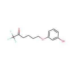 O=C(CCCCOc1cccc(O)c1)C(F)(F)F ZINC000115390216