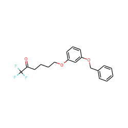 O=C(CCCCOc1cccc(OCc2ccccc2)c1)C(F)(F)F ZINC000115388706