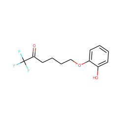 O=C(CCCCOc1ccccc1O)C(F)(F)F ZINC000115389528