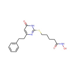 O=C(CCCCSc1nc(CCc2ccccc2)cc(=O)[nH]1)NO ZINC000035050414