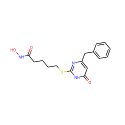 O=C(CCCCSc1nc(Cc2ccccc2)cc(=O)[nH]1)NO ZINC000028528356