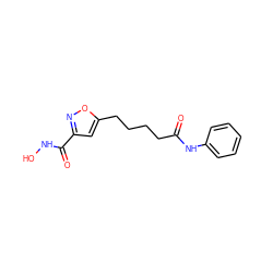 O=C(CCCCc1cc(C(=O)NO)no1)Nc1ccccc1 ZINC000064553481