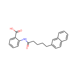 O=C(CCCCc1ccc2ccccc2c1)Nc1ccccc1C(=O)O ZINC000040938913