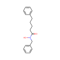 O=C(CCCCc1ccccc1)N(O)Cc1ccccc1 ZINC000005138973