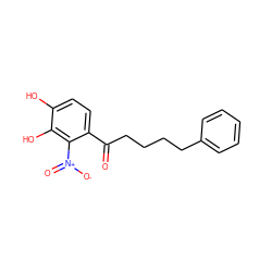 O=C(CCCCc1ccccc1)c1ccc(O)c(O)c1[N+](=O)[O-] ZINC000025991167