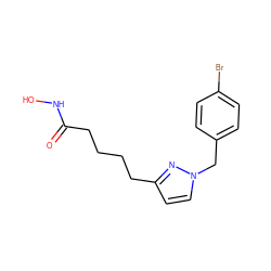 O=C(CCCCc1ccn(Cc2ccc(Br)cc2)n1)NO ZINC000205809600