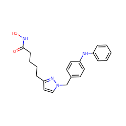 O=C(CCCCc1ccn(Cc2ccc(Nc3ccccc3)cc2)n1)NO ZINC000299825375