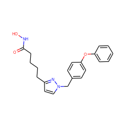 O=C(CCCCc1ccn(Cc2ccc(Oc3ccccc3)cc2)n1)NO ZINC000205809538