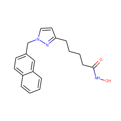 O=C(CCCCc1ccn(Cc2ccc3ccccc3c2)n1)NO ZINC000299824485