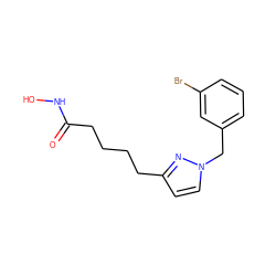 O=C(CCCCc1ccn(Cc2cccc(Br)c2)n1)NO ZINC000299825683