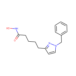 O=C(CCCCc1ccn(Cc2ccccc2)n1)NO ZINC000205803409