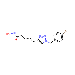 O=C(CCCCc1cn(Cc2ccc(Br)cc2)nn1)NO ZINC000096907694