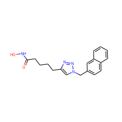 O=C(CCCCc1cn(Cc2ccc3ccccc3c2)nn1)NO ZINC000096907677