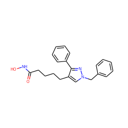 O=C(CCCCc1cn(Cc2ccccc2)nc1-c1ccccc1)NO ZINC000299823170