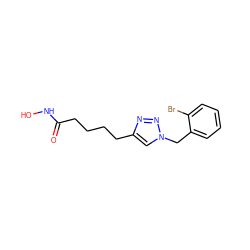 O=C(CCCCc1cn(Cc2ccccc2Br)nn1)NO ZINC000096907690