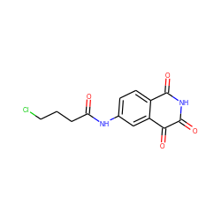 O=C(CCCCl)Nc1ccc2c(c1)C(=O)C(=O)NC2=O ZINC000013683255