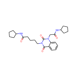 O=C(CCCCn1c(=O)c2ccccc2n(CC(=O)NC2CCCC2)c1=O)NC1CCCC1 ZINC000004143717