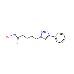 O=C(CCCCn1cc(-c2ccccc2)nn1)NO ZINC000040915785