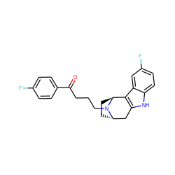 O=C(CCCN1[C@H]2CC[C@H]1c1c([nH]c3ccc(F)cc13)C2)c1ccc(F)cc1 ZINC000253635782