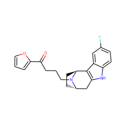 O=C(CCCN1[C@H]2CC[C@H]1c1c([nH]c3ccc(F)cc13)C2)c1ccco1 ZINC000194984050