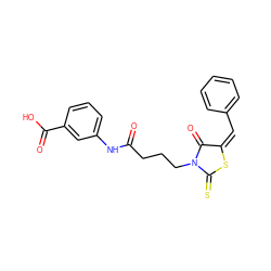 O=C(CCCN1C(=O)/C(=C\c2ccccc2)SC1=S)Nc1cccc(C(=O)O)c1 ZINC000000975283