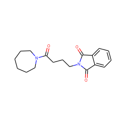 O=C(CCCN1C(=O)c2ccccc2C1=O)N1CCCCCC1 ZINC000000180806