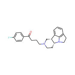 O=C(CCCN1CC[C@@H]2[C@H](C1)c1cccc3c1N2CC3)c1ccc(F)cc1 ZINC000013443396