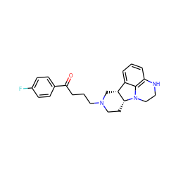 O=C(CCCN1CC[C@@H]2[C@H](C1)c1cccc3c1N2CCN3)c1ccc(F)cc1 ZINC000033986757