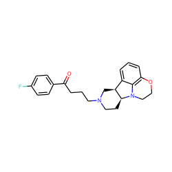 O=C(CCCN1CC[C@H]2[C@@H](C1)c1cccc3c1N2CCO3)c1ccc(F)cc1 ZINC000138771935