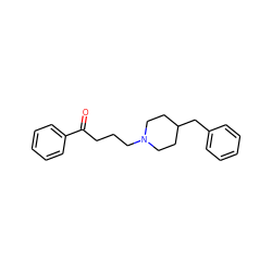 O=C(CCCN1CCC(Cc2ccccc2)CC1)c1ccccc1 ZINC000145456966