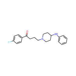 O=C(CCCN1CCC(Nc2ccccc2)CC1)c1ccc(F)cc1 ZINC000013832614