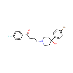 O=C(CCCN1CCC(O)(c2ccc(Br)cc2)CC1)c1ccc(F)cc1 ZINC000000601270