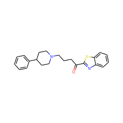 O=C(CCCN1CCC(c2ccccc2)CC1)c1nc2ccccc2s1 ZINC000084723103