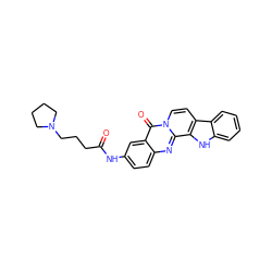 O=C(CCCN1CCCC1)Nc1ccc2nc3c4[nH]c5ccccc5c4ccn3c(=O)c2c1 ZINC000096258304