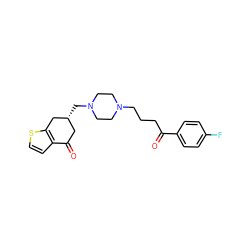 O=C(CCCN1CCN(C[C@@H]2CC(=O)c3ccsc3C2)CC1)c1ccc(F)cc1 ZINC000022925178