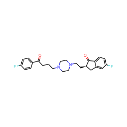 O=C(CCCN1CCN(CC[C@@H]2Cc3cc(F)ccc3C2=O)CC1)c1ccc(F)cc1 ZINC000022925158