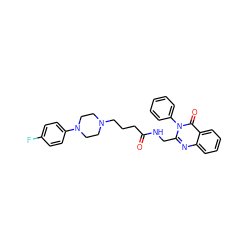 O=C(CCCN1CCN(c2ccc(F)cc2)CC1)NCc1nc2ccccc2c(=O)n1-c1ccccc1 ZINC000029123623