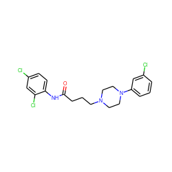 O=C(CCCN1CCN(c2cccc(Cl)c2)CC1)Nc1ccc(Cl)cc1Cl ZINC000028647002