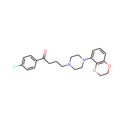 O=C(CCCN1CCN(c2cccc3c2OCCO3)CC1)c1ccc(F)cc1 ZINC000013738302