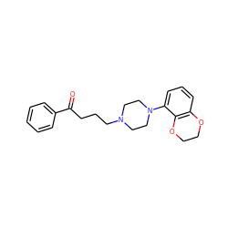 O=C(CCCN1CCN(c2cccc3c2OCCO3)CC1)c1ccccc1 ZINC000013738301