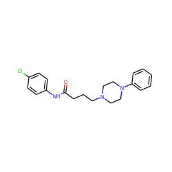 O=C(CCCN1CCN(c2ccccc2)CC1)Nc1ccc(Cl)cc1 ZINC000028646901