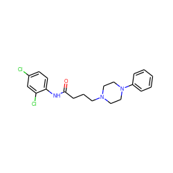 O=C(CCCN1CCN(c2ccccc2)CC1)Nc1ccc(Cl)cc1Cl ZINC000028646999