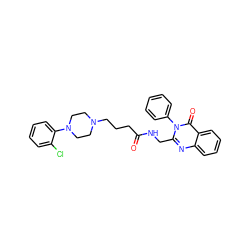 O=C(CCCN1CCN(c2ccccc2Cl)CC1)NCc1nc2ccccc2c(=O)n1-c1ccccc1 ZINC000029123564