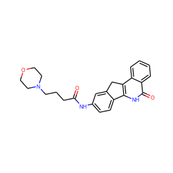 O=C(CCCN1CCOCC1)Nc1ccc2c(c1)Cc1c-2[nH]c(=O)c2ccccc12 ZINC000013652906