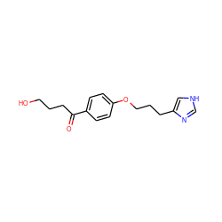 O=C(CCCO)c1ccc(OCCCc2c[nH]cn2)cc1 ZINC000026477027